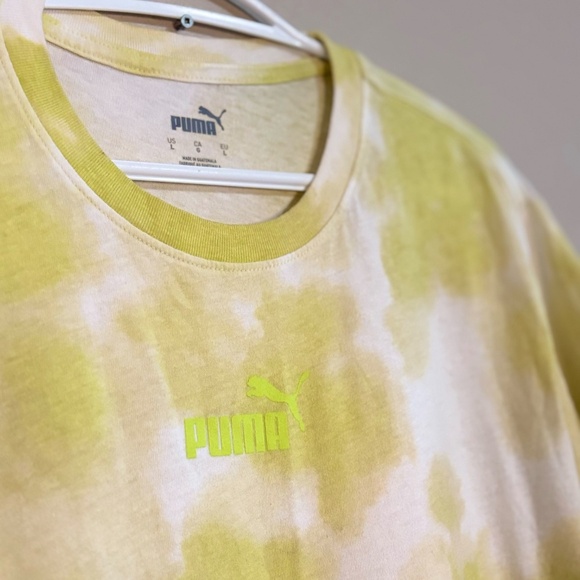 3/$10⚡️Puma Lime Cloud Tie-Dye Cotton Short Sleeve T-Shirt - Picture 3 of 9